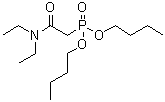 结构式 CAS# 7439-68-1, [2-(二乙基氨基)-2-氧代乙基]膦酸二丁酯