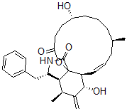 CAS#: 74409-92-0， (7S,13E,16R,20R,21E)-7,20-Dihydroxy-16-Methyl-10-Phenyl-24-Oxa(14)Cytochalasa-6(12),13,21-Triene-1,23-Dione Dihydro Deriv.
