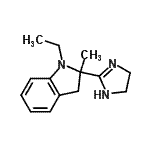 CAS#: 745751-07-9， 2-(4,5-Dihydro-1H-imidazol-2-yl)-1-ethyl-2-methylindoline
