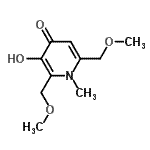 CAS#: 746599-88-2， 3-hydroxy-2,6-bis(methoxymethyl)-1-methyl-pyridin-4-one