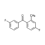 structure of CAS# 746651-91-2, (4-Fluoro-2-methylphenyl)(3-fluorophenyl)methanone;3,4'-Difluoro-2'-methylbenzophenone
