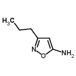structure of CAS# 747411-47-8, 3-Propyl-1,2-oxazol-5-amine;3-propylisoxazol-5-amine;MFCD05270911;ZINC02641164