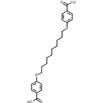 structure of CAS# 74774-61-1, 4,4'-[1,10-Decanediylbis(oxy)]dibenzoic acid;1,10-Bis(4-carboxyphenoxy)decane;4,4'-decanediyldioxydibenzoic acid;7,18-Diox<wbr>atricyclo<wbr>[17.3.1,1<wbr>2,6]-1,2,<wbr>4,6,19,21<wbr>-tetracos<wbr>ahexane-3<wbr>,22-dicar<wbr>boxylic a<wbr>cid