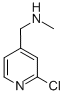 structure of CAS# 748187-76-0, N-[(2-Chloropyridin-4-Yl)Methyl]-N-Methylamine;N-[(2-Chloropyridin-4-Yl)Methyl]-N-Methylamine;2-Chloro-4-[(Methylamino)Methyl]Pyridine 97%;2-Chloro-4-[(Methylamino)Methyl]Pyridine