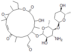 CAS#: 74918-31-3， 2-[(14E)-9-[(3R,4R,5S,6R)-4-Amino-3-Hydroxy-5-[(2S,5R,6S)-5-Hydroxy-6-Methyloxan-2-Yl]Oxy-6-Methyloxan-2-Yl]Oxy-3-Ethyl-7-Hydroxy-2,8,12,16-Tetramethyl-5,13-Dioxo-4,17-Dioxabicyclo[14.1.0]Heptadec-14-En-10-Yl]Acetaldehyde