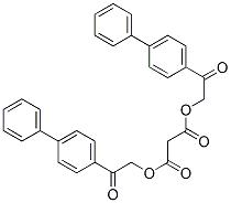 CAS 登录号：7497-83-8， 二[2-氧代-2-(4-苯基苯基)乙基]丙二酸酯