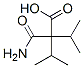 structure of CAS# 7499-15-2, 2-Carbamoyl-2-Isopropyl-3-Methylbutanoic Acid;2-Carbamoyl-2-Isopropyl-3-Methyl-Butanoic Acid;2-Carbamoyl-2-Isopropyl-3-Methylbutanoic Acid;2-Carbamoyl-2-Isopropyl-3-Methyl-Butyric Acid