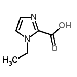 结构式 CAS# 750598-99-3, 1-乙基-1H-咪唑-2-羧酸