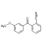 结构式 CAS# 750633-58-0, 2-(3-甲氧基苯甲酰基)苯甲腈