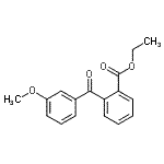 结构式 CAS# 750633-61-5, 乙基2-(3-甲氧基苯甲酰基)苯甲酸酯