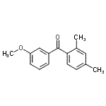 structure of CAS# 750633-70-6, (2,4-Dimethylphenyl)(3-methoxyphenyl)methanone;2,4-dimethyl-3'-methoxybenzophenone