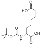 structure of CAS# 75113-71-2, Boc-D-2-Aminosuberic Acid;N-ALPHA-BUTOXYCARBONYL-D-ALPHA-AMINOSUBERIC ACID;(R)-2-(Tert-Butoxycarbonylamino)Octanedioic Acid;(R)-2-(Boc-Amino)Octanedioic  Acid