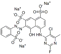 CAS#: 75198-87-7， Trisodium (6Z)-4-[(5-Chloro-2-Fluoro-6-Methylpyrimidin-4-Yl)Amino]-5-Oxo-6-[(2-Sulfonatophenyl)Hydrazinylidene]Naphthalene-1,7-Disulfonate