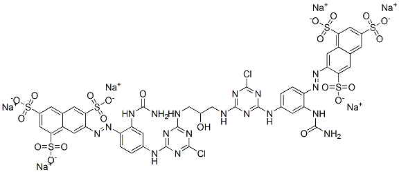 CAS#: 75199-17-6， Hexasodium 7-[2-(Carbamoylamino)-4-[[4-[[3-[[4-[[3-(Carbamoylamino)-4-(3,6,8-Trisulfonatonaphthalen-2-Yl)Diazenylphenyl]Amino]-6-Chloro-1,3,5-Triazin-2-Yl]Amino]-2-Hydroxypropyl]Amino]-6-Chloro-1,3,5-Triazin-2-Yl]Amino]Phenyl]Diazenylnaphthalene-1,3,6-Trisulfonate