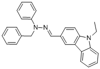 structure of CAS# 75238-79-8, 9-Ethylcarbazole-3-Carboxaldehyde N-Benzyl-N-Phenylhydrazone;9-Ethyl-9H-Carbazole-3-Carbaldehyde Phenyl(Phenylmethyl)Hydrazone;9-ETHYLCARBAZOLE-3-CARBOXALDEHYDE N-BENZYL-N-PHENYLHYDRAZONE;9-ETHYL-3-(N-BENZYL-N-PHENYLHYDRAZONOMETHYL)CARBAZOLE