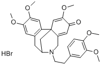 CAS#: 75370-46-6， (+/-)-5,6,7,8-Tetrahydro-6-(2-(3,4-Dimethoxyphenyl)Ethyl)-2,10,11-Trimethoxy-3H-7,12B-Methanodibenz(c,e)Azocin-3-One Hydrobromide