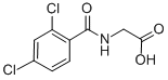 structure of CAS# 7554-79-2, (2,4-Dichloro-Benzoylamino)-Acetic Acid;2-[[(2,4-Dichlorophenyl)-Oxomethyl]Amino]Acetate;2-[(2,4-Dichlorophenyl)Carbonylamino]Ethanoate;Zinc00144804