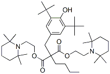 CAS#: 75568-92-2， Bis[2-(2,2,6,6-Tetramethylpiperidin-1-Yl)Ethyl] 2-[2-[(2,4-Ditert-Butyl-3-Hydroxycyclohexyl)Methyl]Butyl]Propanedioate