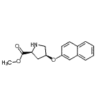 structure of CAS# 755707-37-0, Methyl (4S)-4-(2-naphthyloxy)-L-prolinate;(2S,4S)-m<wbr>ethyl 4-(<wbr>naphthale<wbr>n-2-yloxy<wbr>)pyrrolid<wbr>ine-2-car<wbr>boxylate;2-carboxylic acid methyl ester;4-(Naphthalen-2-yloxy)-pyrrolidine-