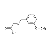 structure of CAS# 756754-04-8, N-(3-Methoxybenzyl)glycine;(3-Methoxy-benzylamino)-acetic acid;2-((3-methoxybenzyl)amino)acetic acid;glycine, N-[(3-methoxyphenyl)methyl]