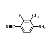结构式 CAS# 757247-93-1, 4-氨基-2-氟-3-甲基苯甲腈