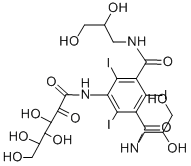 CAS#: 75751-89-2， N,N'-Bis(2,3-Dihydroxypropyl)-2,4,6-Triiodo-5-[(3,4,5,6-Tetrahydroxy-2-Oxohexanoyl)Amino]Benzene-1,3-Dicarboxamide
