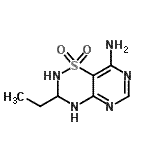 CAS#: 757880-57-2， 3-Ethyl-3,4-dihydro-2H-pyrimido[4,5-e][1,2,4]thiadiazin-8-amine 1,1-dioxide