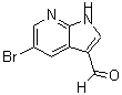 结构式 CAS# 757978-33-9, 5-溴-1H-吡咯并[2,3-b]吡啶-3-甲醛