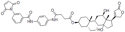 CAS#: 75804-34-1， [(3S,5R,8R,9S,10S,12R,13S,17R)-12,14-Dihydroxy-10,13-Dimethyl-17-(5-Oxo-2H-Furan-3-Yl)-1,2,3,4,5,6,7,8,9,11,12,15,16,17-Tetradecahydrocyclopenta[a]Phenanthren-3-Yl] 4-[[4-[[3-(2,5-Dioxopyrrol-1-Yl)Benzoyl]Amino]Phenyl]Amino]-4-Oxobutanoate