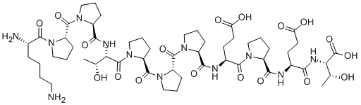 CAS 登录号：75813-50-2， H-赖氨酰-脯氨酰-脯氨酰-苏氨酰-脯氨酰-脯氨酰-脯氨酰-谷氨酰-脯氨酰-谷氨酰-苏氨酸