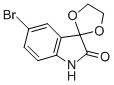 structure of CAS# 75822-54-7, 5''-Bromospiro[1,3-Dioxolane-2,3''-Indol]-2''(1''H)-One