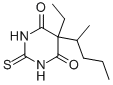 结构式 CAS# 76-75-5, 5-乙基二氢-5-(1-甲基丁基)-2-硫代-4,6(1H,5H)-嘧啶二酮