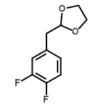 结构式 CAS# 760211-54-9, 2-(3,4-二氟苄基)-1,3-二氧戊环