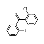 structure of CAS# 76049-51-9, (2-Chlorophenyl)(2-iodophenyl)methanone;2-Chloro-2'-iodobenzophenone