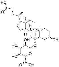 CAS#: 76060-17-8， (2S,3S,4S,5R,6R)-3,4,5-Trihydroxy-6-[[(3R,5R,6S,8S,9S,10R,13R,14S,17R)-3-Hydroxy-17-[(2R)-5-Hydroxy-5-Oxopentan-2-Yl]-10,13-Dimethyl-2,3,4,5,6,7,8,9,11,12,14,15,16,17-Tetradecahydro-1H-Cyclopenta[a]Phenanthren-6-Yl]Oxy]Oxane-2-Carboxylic Acid