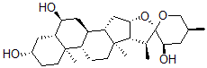 CAS#: 76094-30-9， (3beta,5alpha,6alpha,23R,25S)-Spirostan-3,6,23-Triol