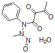 CAS 登录号：76149-21-8， N-(2,3-二氧代丁酰基-苯基氨基)-N-甲基亚硝酰胺水合物