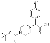 CAS#: 763109-75-7， (4-Bromophenyl)(4-{[(2-methyl-2-propanyl)oxy]carbonyl}-1-piperazinyl)acetic acid