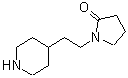 结构式 CAS# 763908-64-1, 1-[2-(4-哌啶基)乙基]-2-吡咯烷酮