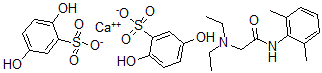 CAS#: 76404-11-0， 2,5-Dihydroxy-Benzenesulfonic acid calcium salt (2:1) mixt. with 2-(diethylamino)-N-(2,6-dimethylphenyl)acetamide