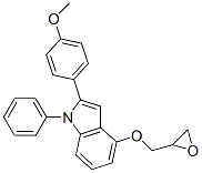 CAS#: 76410-32-7， 2-(4-Methoxyphenyl)-4-(Oxiran-2-Ylmethoxy)-1-Phenylindole
