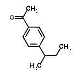 structure of CAS# 7645-81-0, 1-(4-sec-Butylphenyl)ethanone;1-(4-butan-2-ylphenyl)ethanone;1-[4-(butan-2-yl)phenyl]ethanone;1-acetyl-4-(methylpropyl)benzene