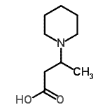 structure of CAS# 764633-91-2, 3-(1-Piperidinyl)butanoic acid;3-(1-piperidinyl)butanoic acid;3-piperidin-1-ylbutanoic acid