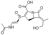 CAS#: 76466-24-5， (5R,6E)-3-[(R)-[(E)-2-Acetamidoethenyl]Sulfinyl]-6-(1-Hydroxypropan-2-Ylidene)-7-Oxo-1-Azabicyclo[3.2.0]Hept-2-Ene-2-Carboxylic Acid