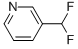 structure of CAS# 76541-44-1, 3-(Difluoromethyl)Pyridine;Inchi=1/C6h5f2n/C7-6(8)5-2-1-3-9-4-5/H1-4,6;Pyridine, 3-(Difluoromethyl)-