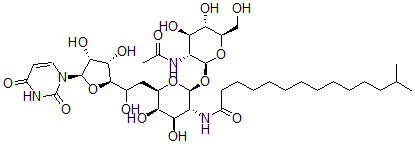 CAS#: 76544-50-8， N-[(2S,3R,4R,5R,6R)-2-[(2S,3R,4R,5S,6R)-3-Acetamido-4,5-Dihydroxy-6-(Hydroxymethyl)Oxan-2-Yl]Oxy-6-[2-[(2R,3S,4R,5R)-5-(2,4-Dioxopyrimidin-1-Yl)-3,4-Dihydroxyoxolan-2-Yl]-2-Hydroxyethyl]-4,5-Dihydroxyoxan-3-Yl]-13-Methyltetradecanamide