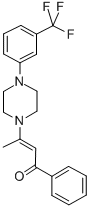 CAS 登录号：76691-04-8， (E)-1-苯基-3-[4-[3-(三氟甲基)苯基]哌嗪-1-基]丁-2-烯-1-酮