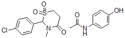 CAS#: 76847-46-6， 2-(4-Chlorophenyl)-3-Methyl-1,1-Dioxo-1,3-Thiazinan-4-One, N-(4-Hydroxyphenyl)Acetamide