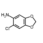 structure of CAS# 76958-07-1, 6-Chloro-1,3-benzodioxol-5-amine;6-chloro-1,3-benzodioxol-5-amine;6-chloro-2H-benzo[d]1,3-dioxolane-5-ylamine;MFCD07643211