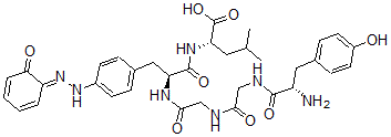 CAS#: 76995-91-0， (2S)-2-[[(2S)-2-[[2-[[2-[[(2S)-2-Amino-3-(4-Hydroxyphenyl)Propanoyl]Amino]Acetyl]Amino]Acetyl]Amino]-3-[4-[(2E)-2-(6-Oxo-1-Cyclohexa-2,4-Dienylidene)Hydrazinyl]Phenyl]Propanoyl]Amino]-4-Methylpentanoic Acid